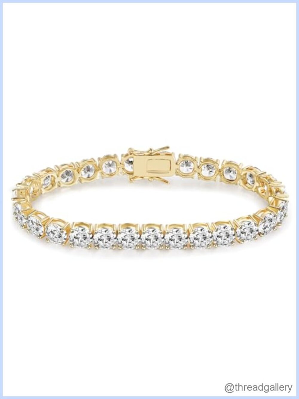 6mm Tennis Bracelet 18K Gold Plated Cubic Zirconia Chain